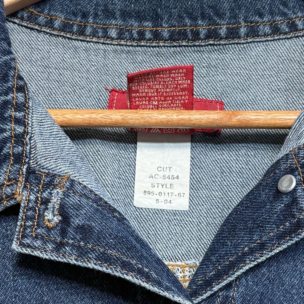 Zena Jeans Women's Dark Blue Jean Jacket Y2K Feminine Cinched Waist Denim XL - Picture 3 of 7